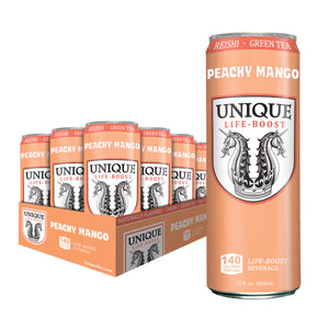 12 ct. Case of 12 oz. Unique Life-Boost Peachy Mango